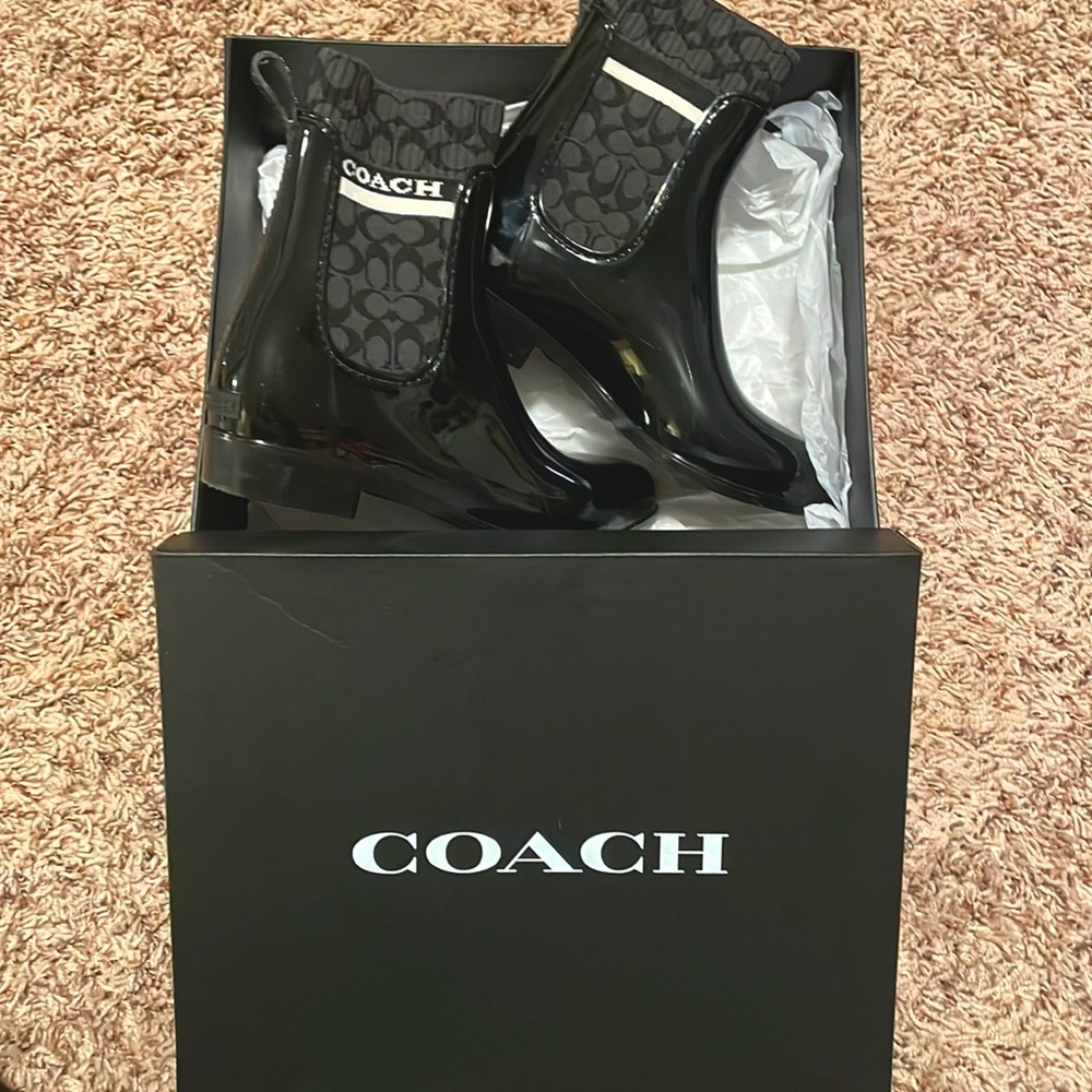 Brand New COACH rain/snow boots